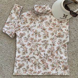 CLASSIC ELEMENTS Floral Turtleneck